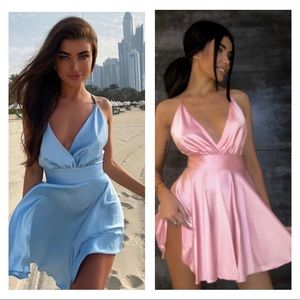 Baby Doll dresses are available, Colors are Pink & Baby Blue in S, M, & L.